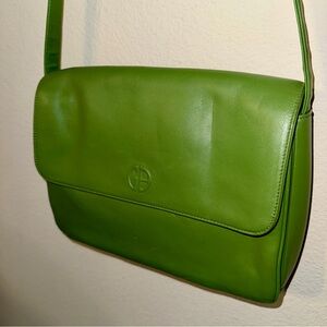 Giani Bernini Green Leather Shoulder Bag